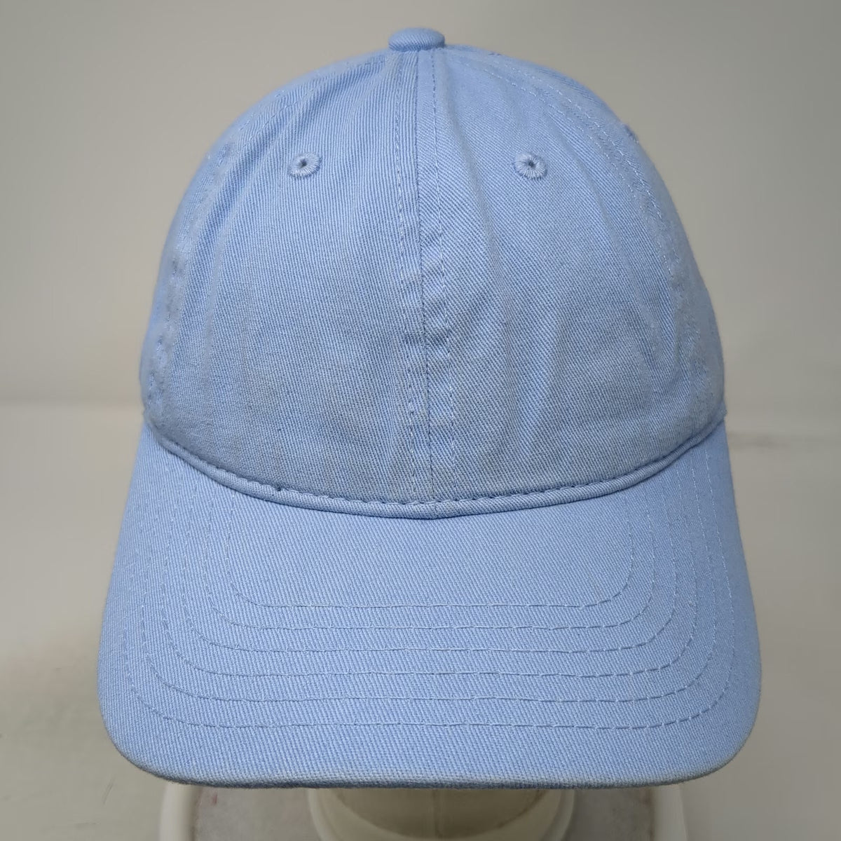 ChokoLids Baseball Cap Blue One Size Adjustable Slideback Cotton Solid Plain Hat