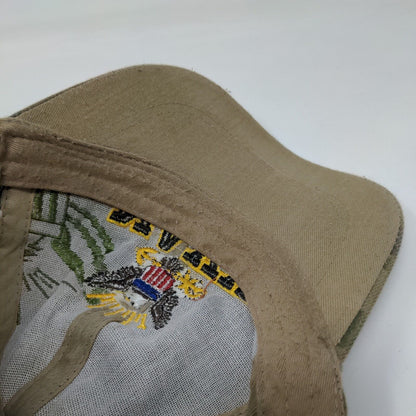 US Navy Strapback Hat Camouflage OSFA Adjustable Embroidered 6 Panel Cursedi