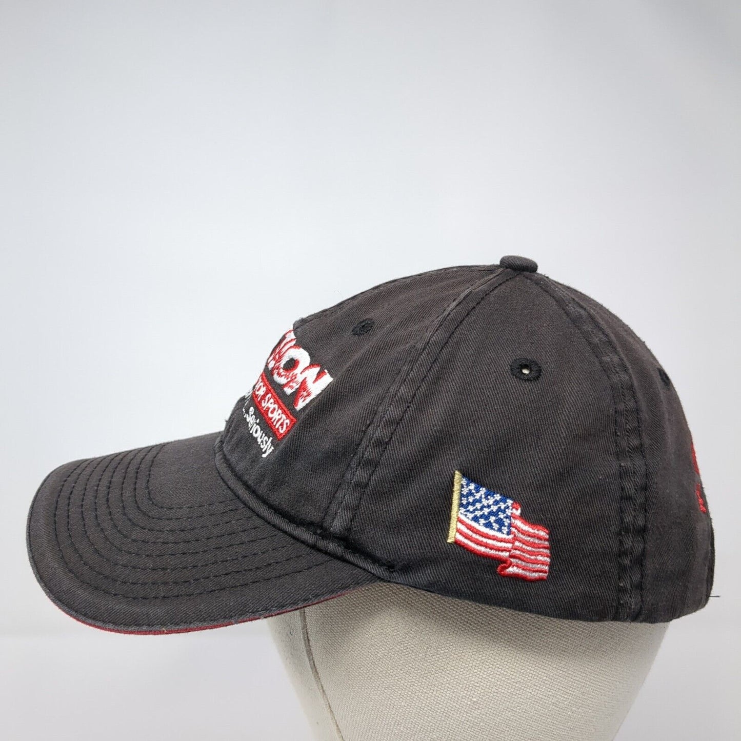 Action Motorsports We Take Your Fun Seriously Strapback Hat Black OS Adjustable