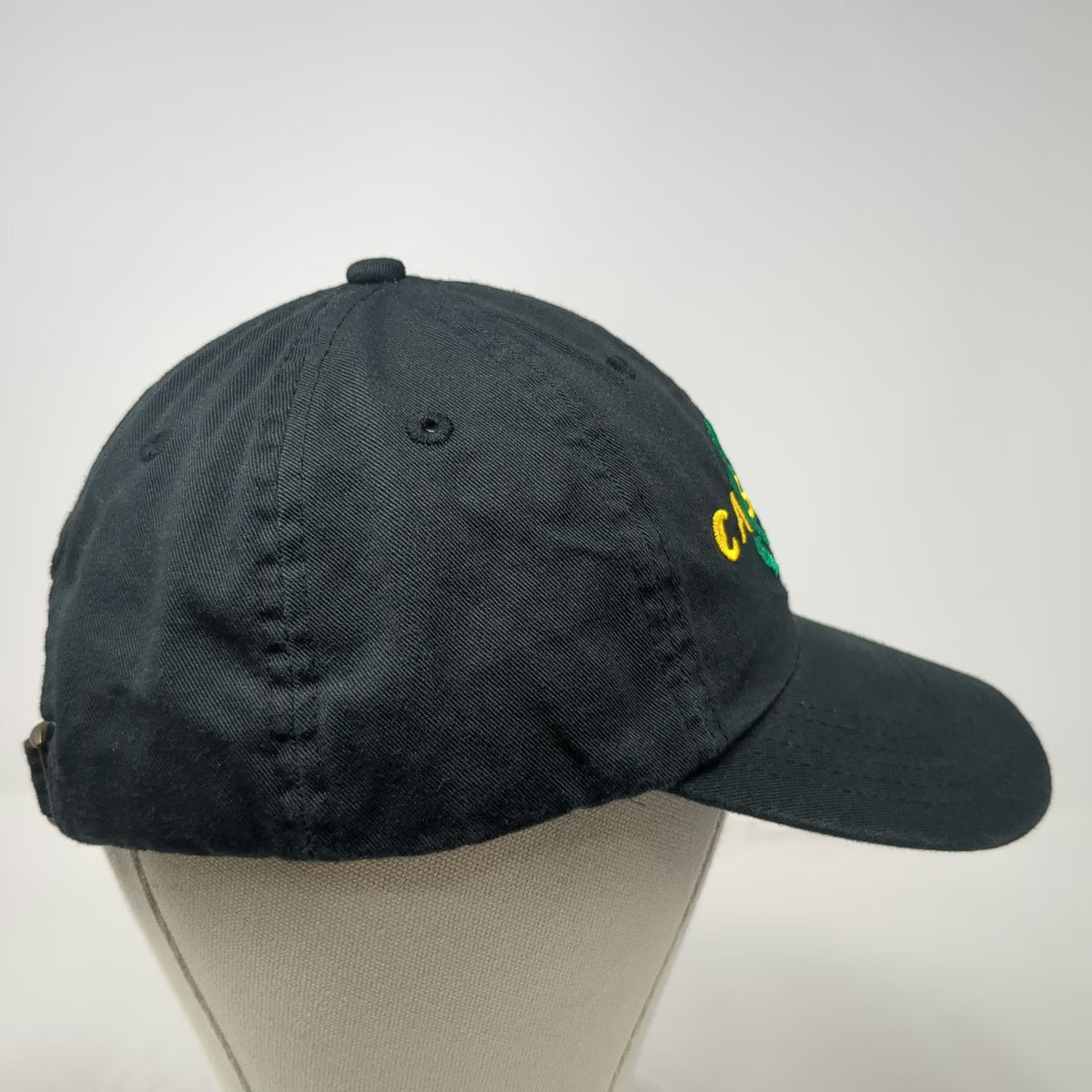 Black Baseball Cap One Size Caskets Green Rose Yellow Embroidered Cotton Hat