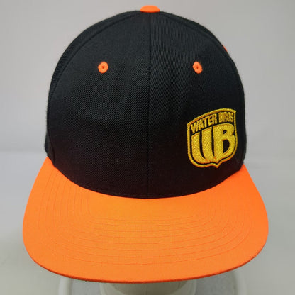 Yupoong Snapback Black Orange One Size Water Bros WB Logo Green Underbrim Hat