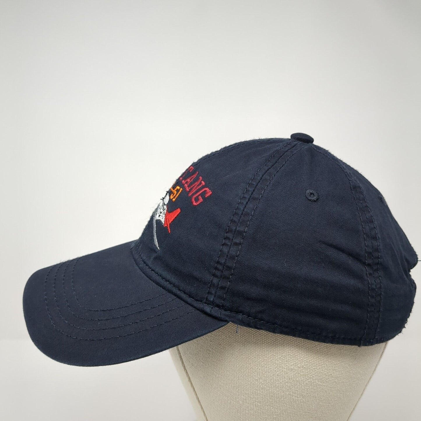 Mustang P-51 Strapback Hat Blue One Size Erickson Aircraft Collection