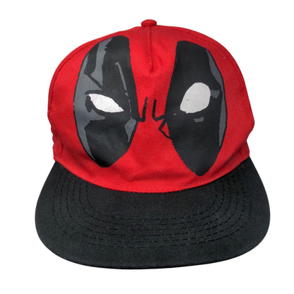 Marvel Deadpool Snapback Hat Red OSFM Adjustable Colorblock Vent Holes