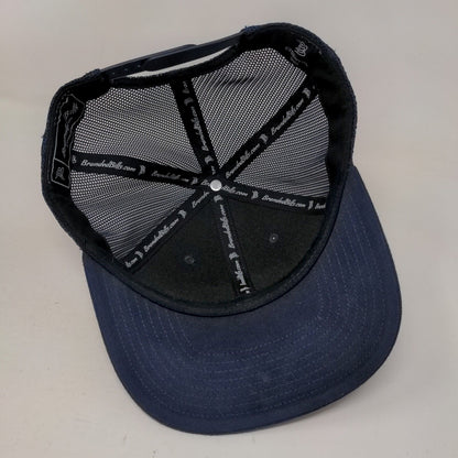 Majestic Homes Snapback Mesh Back Trucker Hat Blue Branded Bills Adjustable