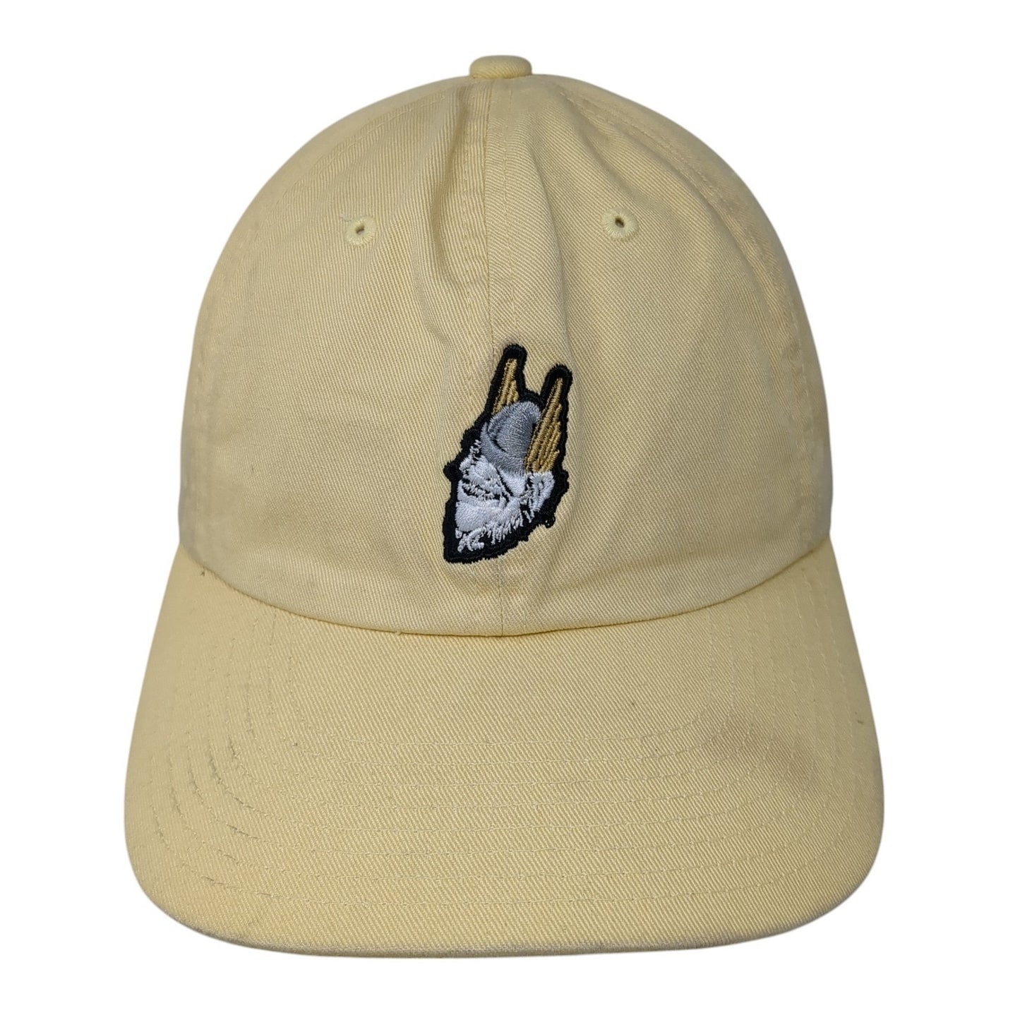 You Know Slideback Baseball Cap Yellow One Size Adjustable Embroidered 6 Panel