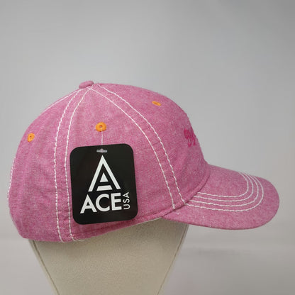 ACE USA Snapback Hat Pink One Size Bryce Canyon Utah Gingham Underbrim Cotton