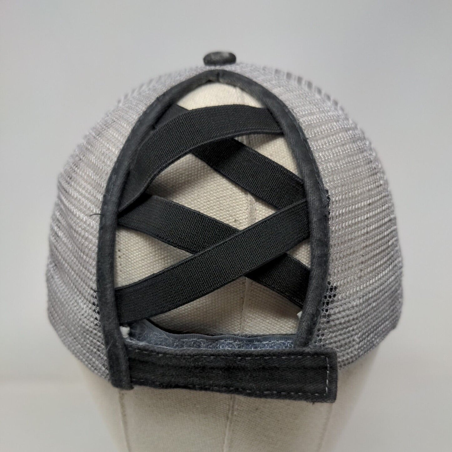 Ashton Warriors Strapback Mesh Back Ponytail Trucker Hat Gray One Size