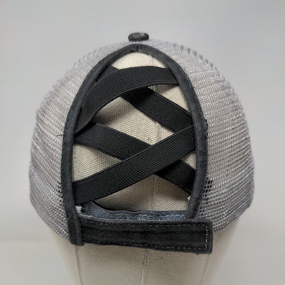 Ashton Warriors Strapback Mesh Back Ponytail Trucker Hat Gray One Size