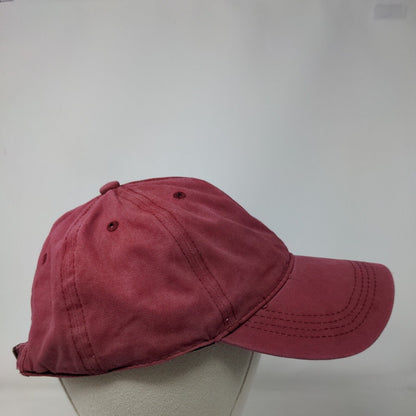 Unbranded Slideback Hat Ponytail Red One Size Adjustable Solid Blank