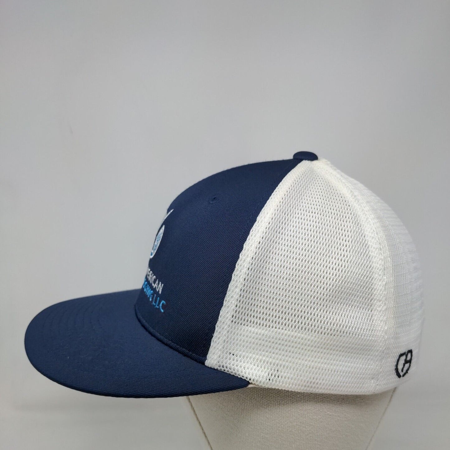 North American Crane & Rigging LLC Fitted Trucker Hat Blue S/M Flexfit Yupoong