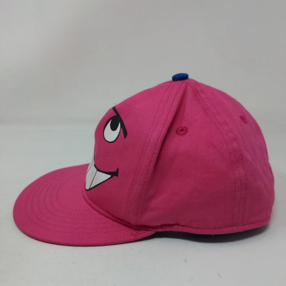 Smiley Funny Face Kids Fitted Hat Pink 3-6 Years Old Vented Holes Emoji H&M