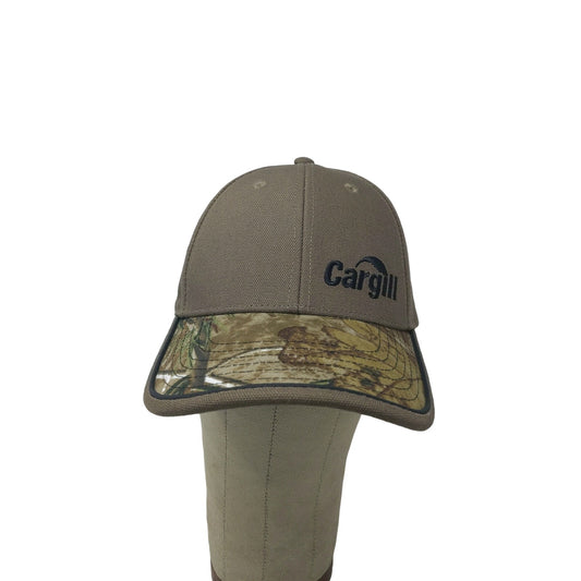 Cargill Camo & Brown Strapback Hat Embroidered Logo Spell Out K Products Cap