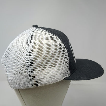 Troll Co. Clothing Trucker Hat Gray One Size Mesh Support Blue Collar Snapback
