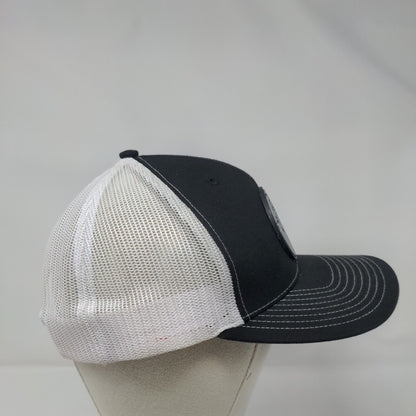 Richardson Snapback Trucker Hat Black One Size Adjustable Mesh Back 6 Panel