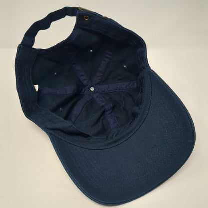 Letter F Slideback Hat Blue One Size Adjustable Vented Holes 6 Panel Cotton