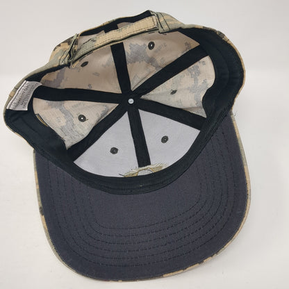Letter A Strapback Hat Multicolor One Size Adjustable Digital Camo