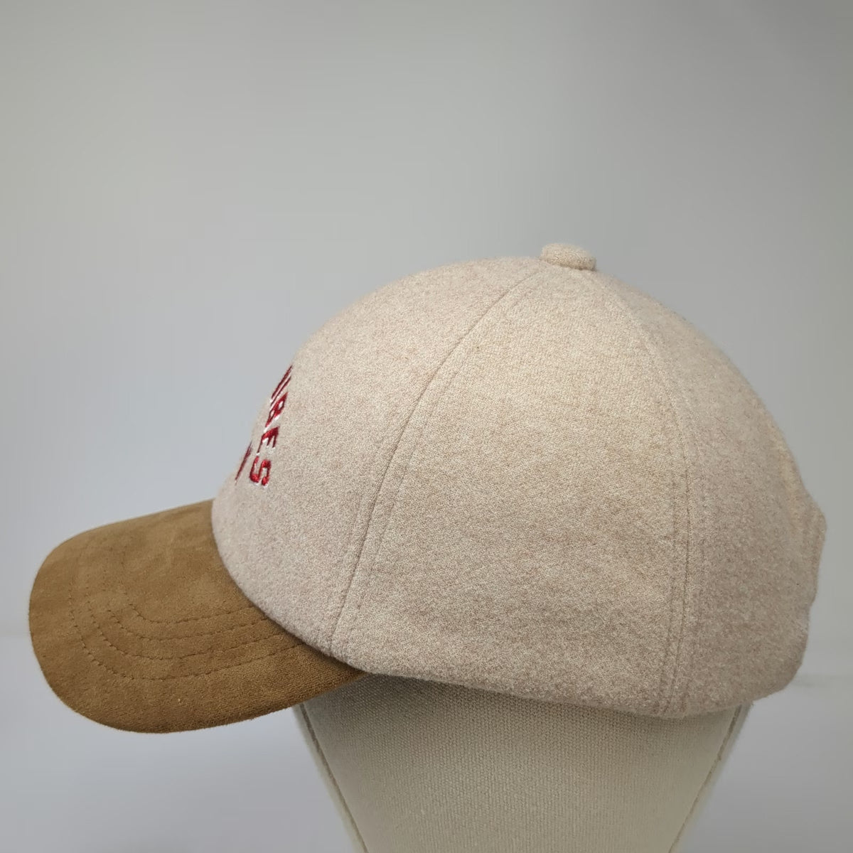 Old Navy Baseball Cap Beige One Size Good Vibes Crew Brown Brim Hat