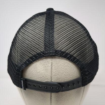 Dakine Trucker Hat Black One Size Elk Deer Mountain Graphic Mesh Rope Snapback