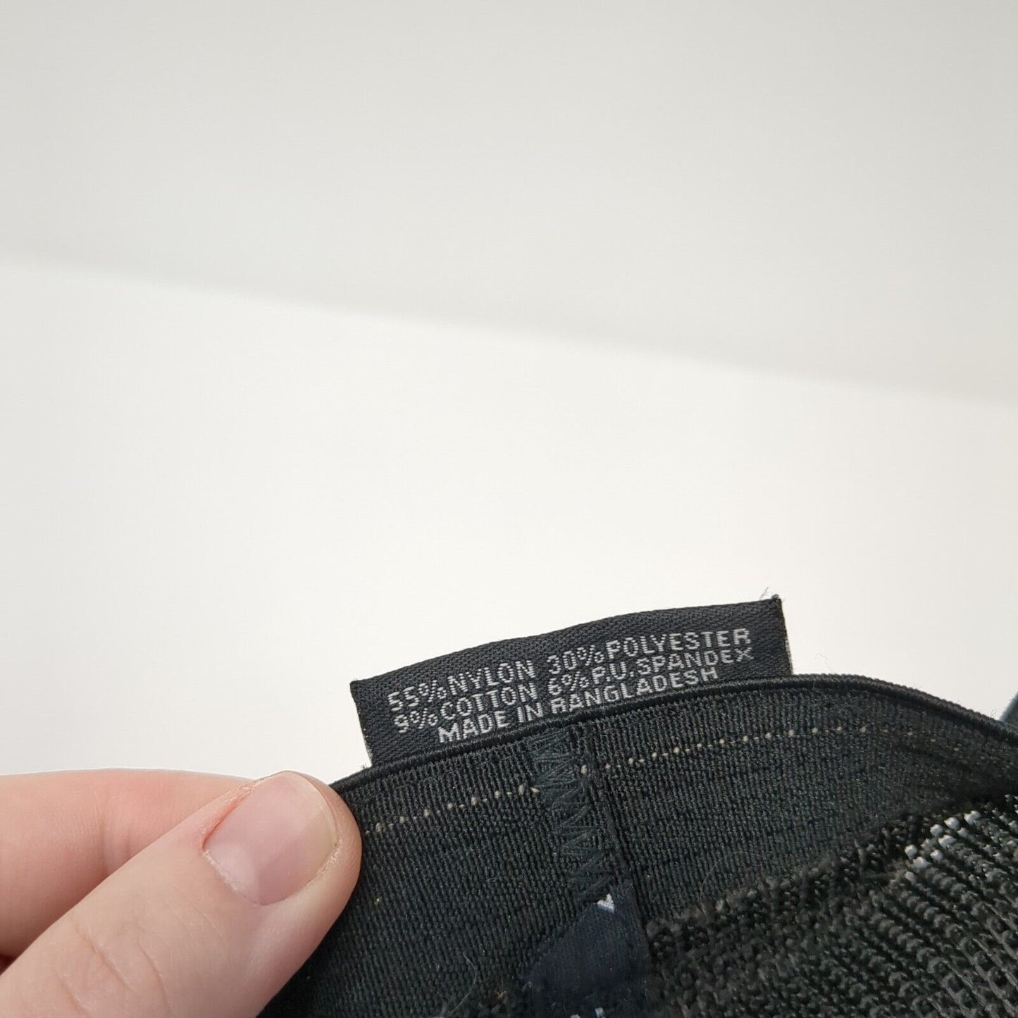 17 Telford Fitted Mesh Back Trucker Hat Black 6 7/8-7 3/8 Embroidered