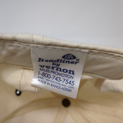 KMXM FM 101 Slideback Hat Tan One Size Adjustable Colorblock 6 Panel