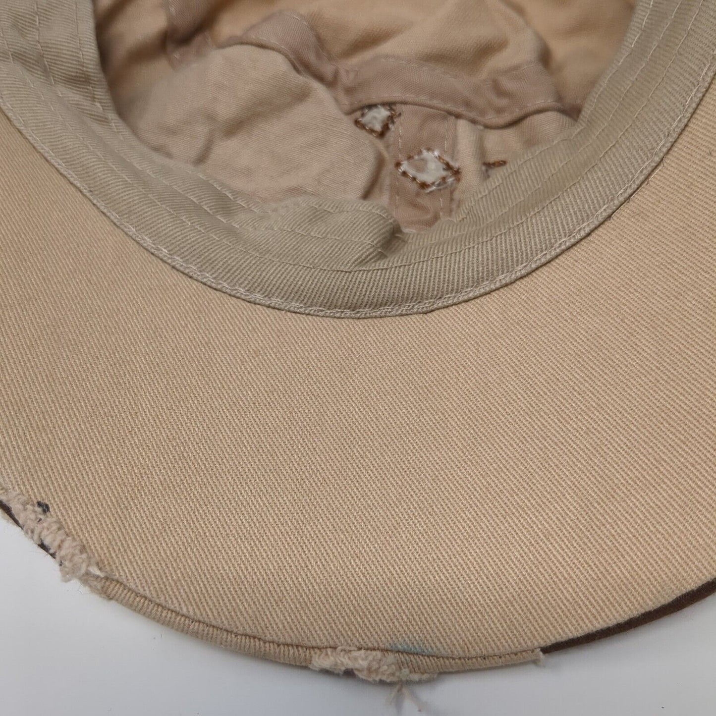Rhinestone Cross Strapback Cadet Army Cap Tan OS Distressed National Cap & Sport