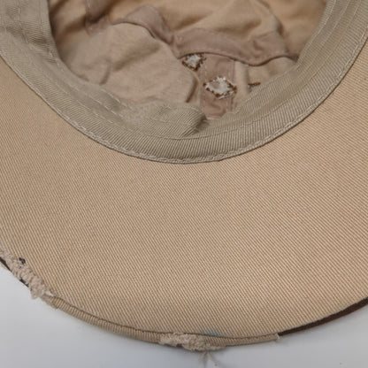 Rhinestone Cross Strapback Cadet Army Cap Tan OS Distressed National Cap & Sport