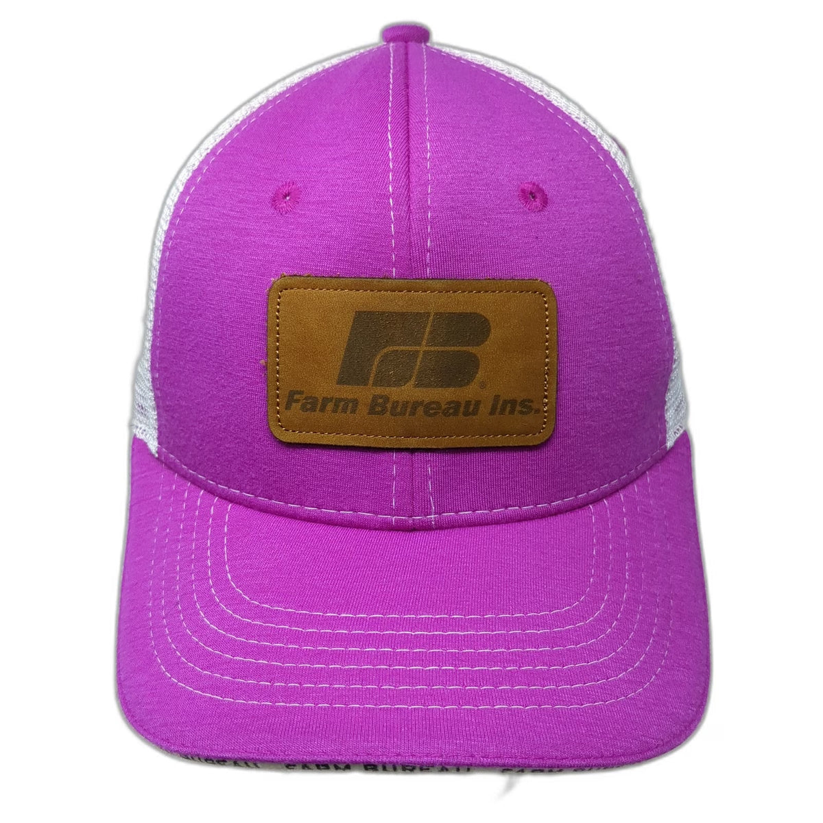 Buck's Bags Trucker Hat Pink One Size Farm Bureau Insurance Mesh Back Snapback