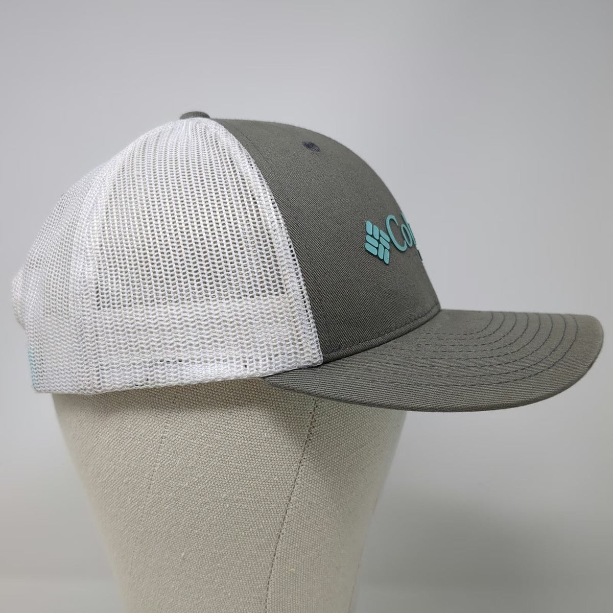 Columbia Trucker Hat Gray One Size PFG Performance Fishing Mesh Snapback Logo