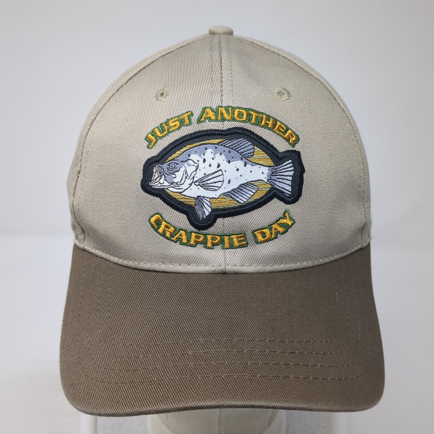 Just Another Crappie Day Strapback Hat Brown One Size Paramount Outdoors