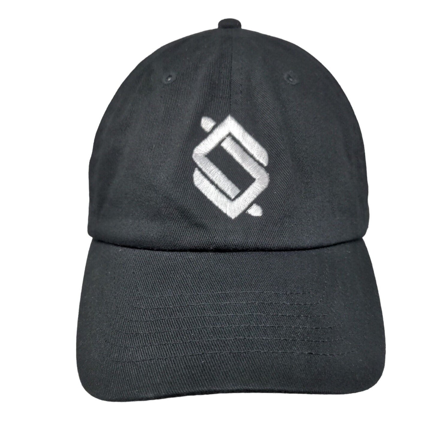 Monogram Slideback Hat Black One Size Embroidered Adjustable 6 Panel