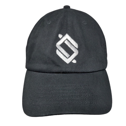 Monogram Slideback Hat Black One Size Embroidered Adjustable 6 Panel