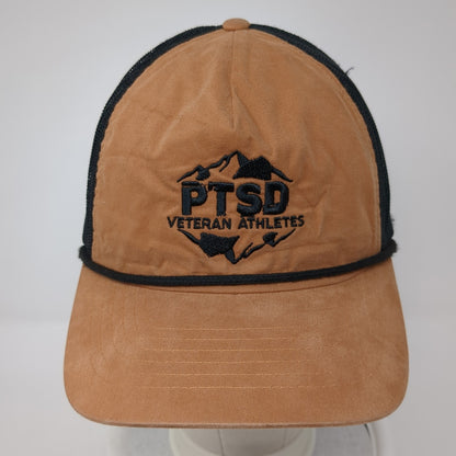 PTSD Veteran Athletes Snapback Rope Trucker Hat Brown One Size Mesh Back
