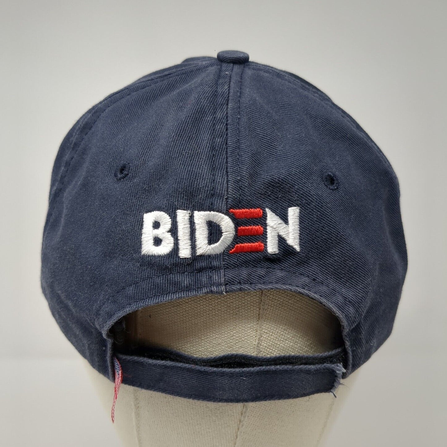 No 46 Biden Strapback Hat Blue OSFA Adjustable Embroidered 6 Panel Unionwear