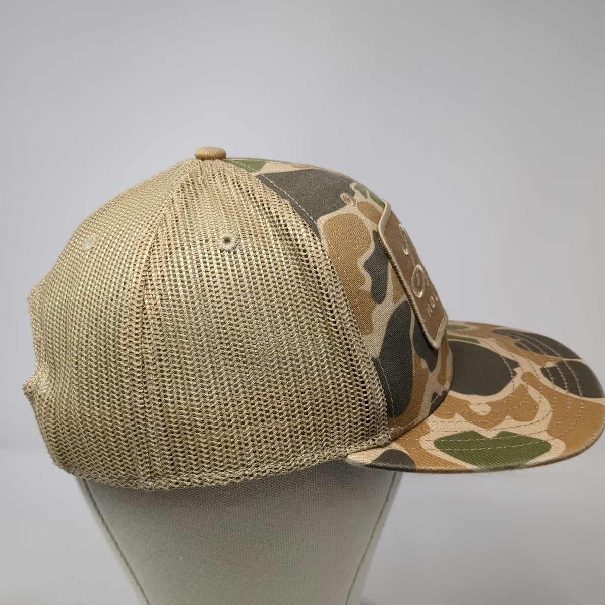 John Deere Trucker Hat Beige One Size Camo Mesh Snapback Patch Moline Illinois