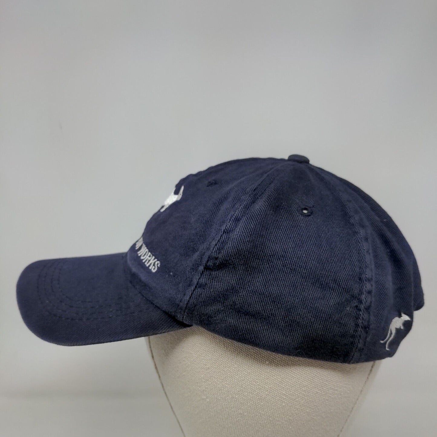 Australian Body Works Kangaroo Slideback Hat Blue One Size Embroidered