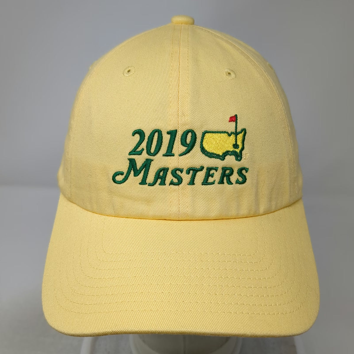 American Needle 2019 Masters Baseball Cap Yellow One Size Cotton Hat Slideback
