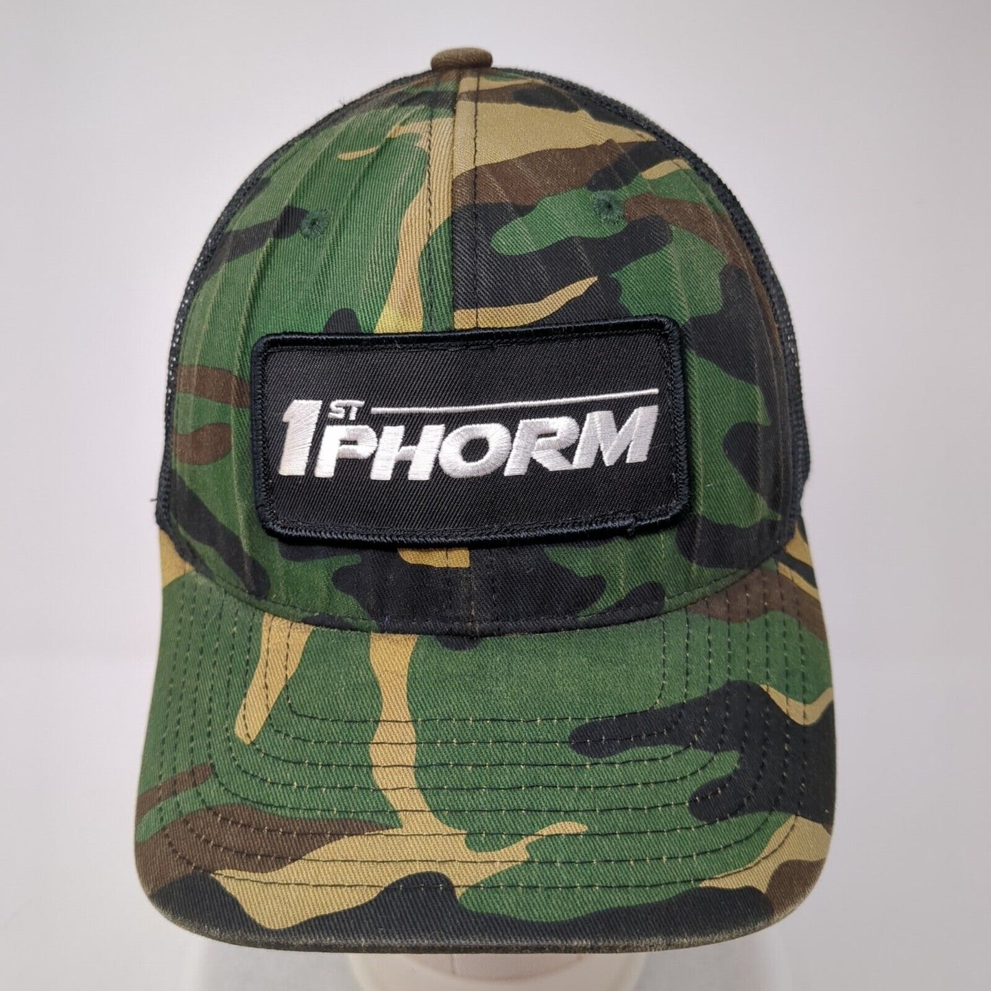 1st Phorm Snapback Trucker Hat Camouflage OS Adjustable Mesh Back Richardson