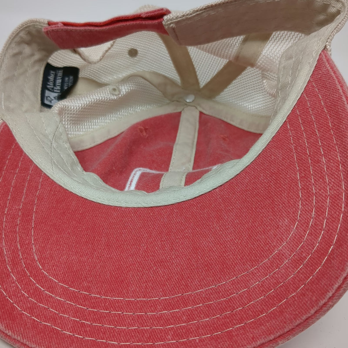 Aloha Hawaii Baseball Cap Red One Size Mesh Back Kauai Chicken Patch Travel Hat