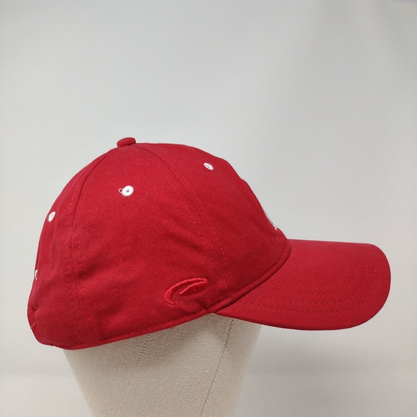 White Columns CC Slideback Hat Red One Size Adjustable Embroidered Pukka