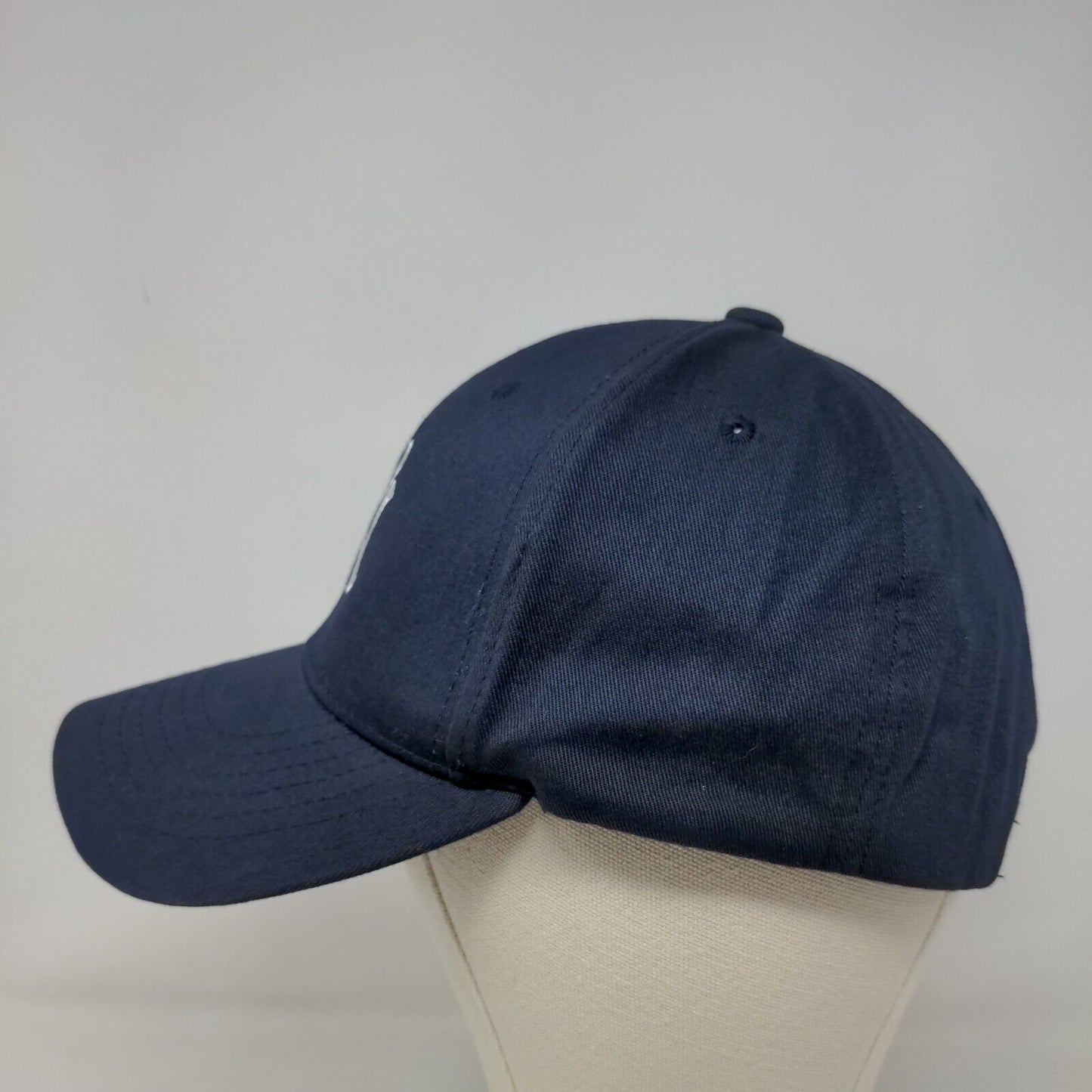 MLB New York Yankees Men's Strapback Hat Blue Embroidered Logo 100% Cotton