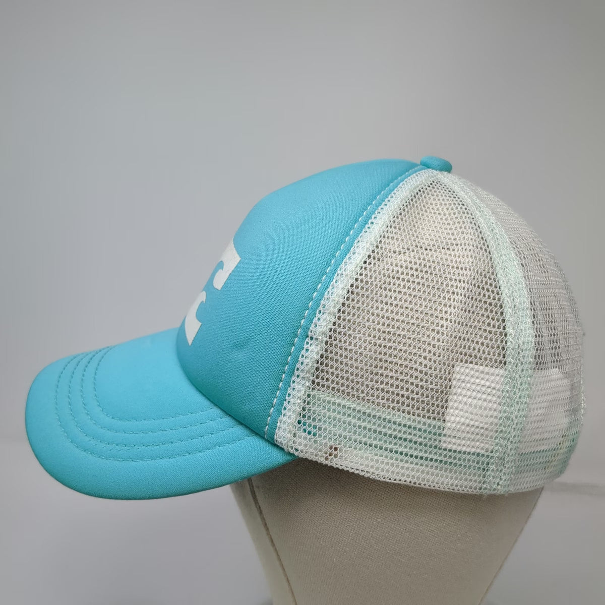 Billabong Trucker Hat Blue White One Size Mesh Foam Front Wave Logo Snapback