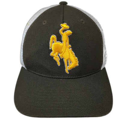 Wyoming Cowboys NCAA Zephyr Trucker Hat Brown White Yellow OSFM Snapback Mesh
