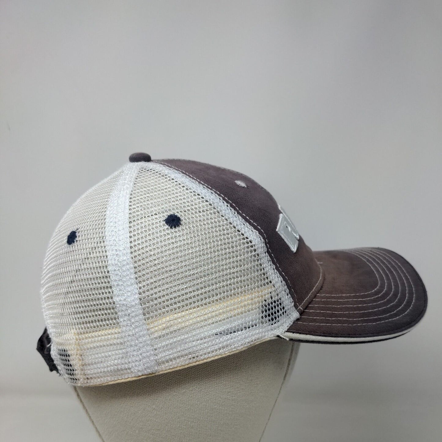 RAM Blackburn Strapback Mesh Back Trucker Hat Blue One Size Embroidered