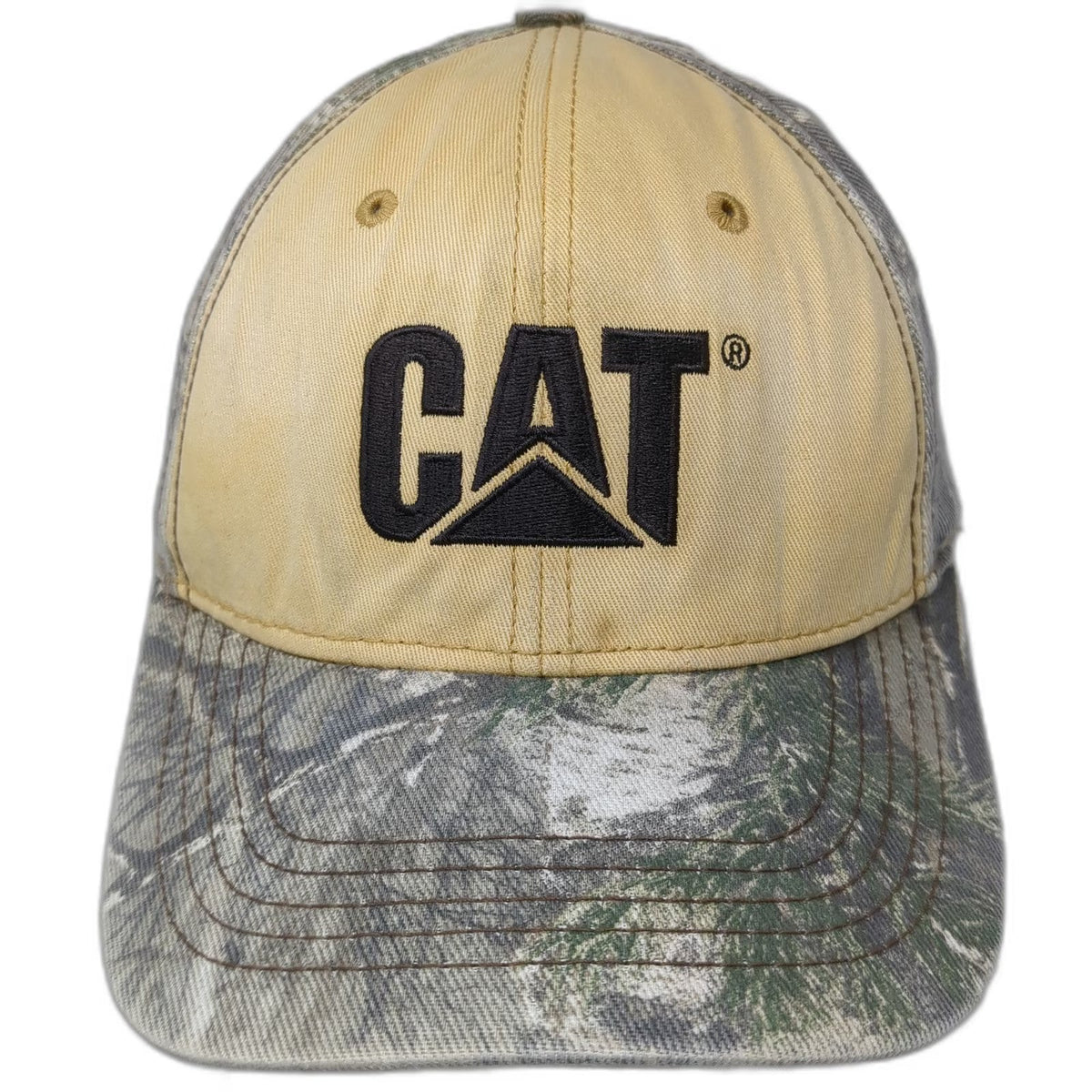 Dri-Duck Caterpillar CAT Baseball Cap Beige Camo One Size Strapback Work Hat
