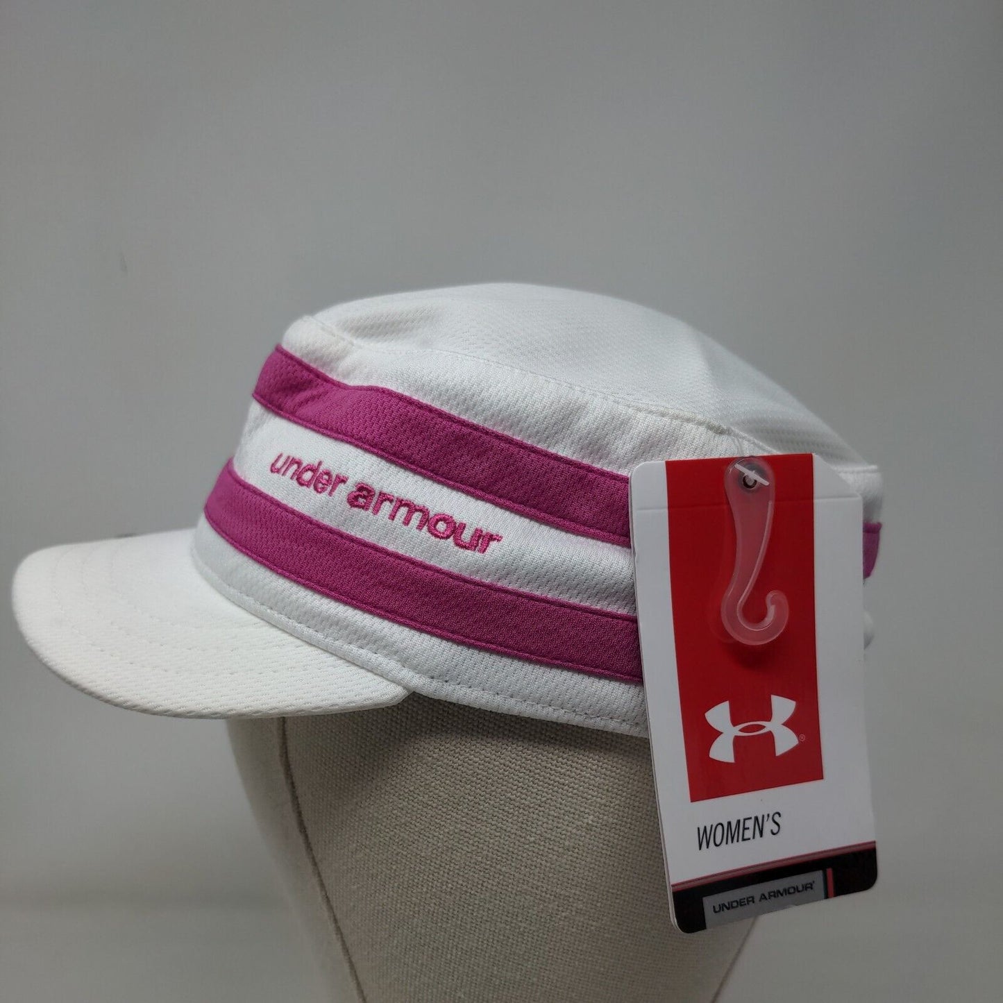 Under Armour Women's Fitted Cadet Army Cap Hat White 4-Way Stretch W/Tags