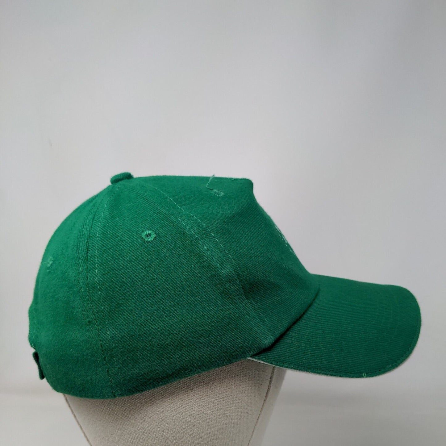 King's Academy Strapback Hat Green 58cm Adjustable Solid Vent Holes