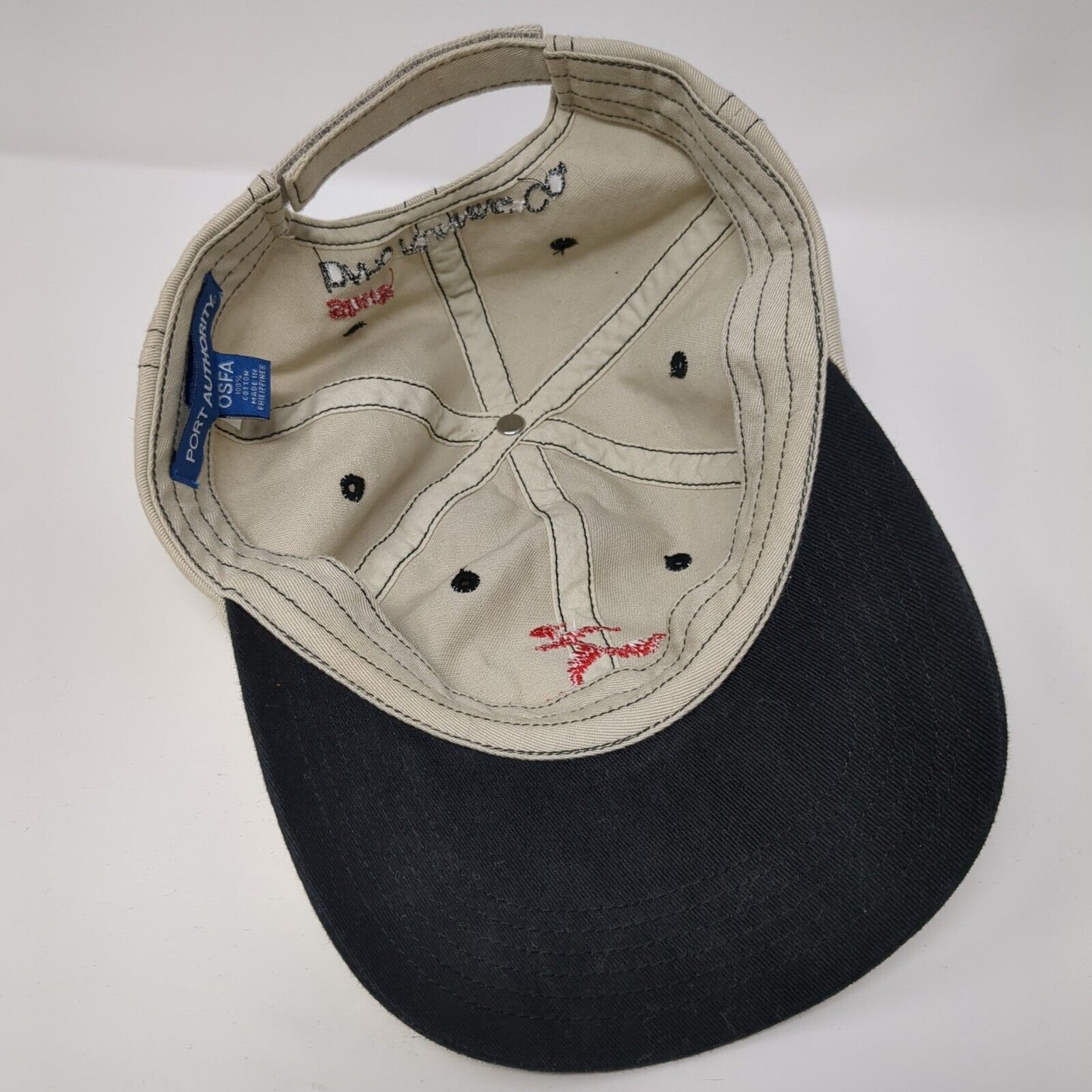 Shu's Idaho Running Co. Strapback Hat Tan One Size Adjustable Port Authority
