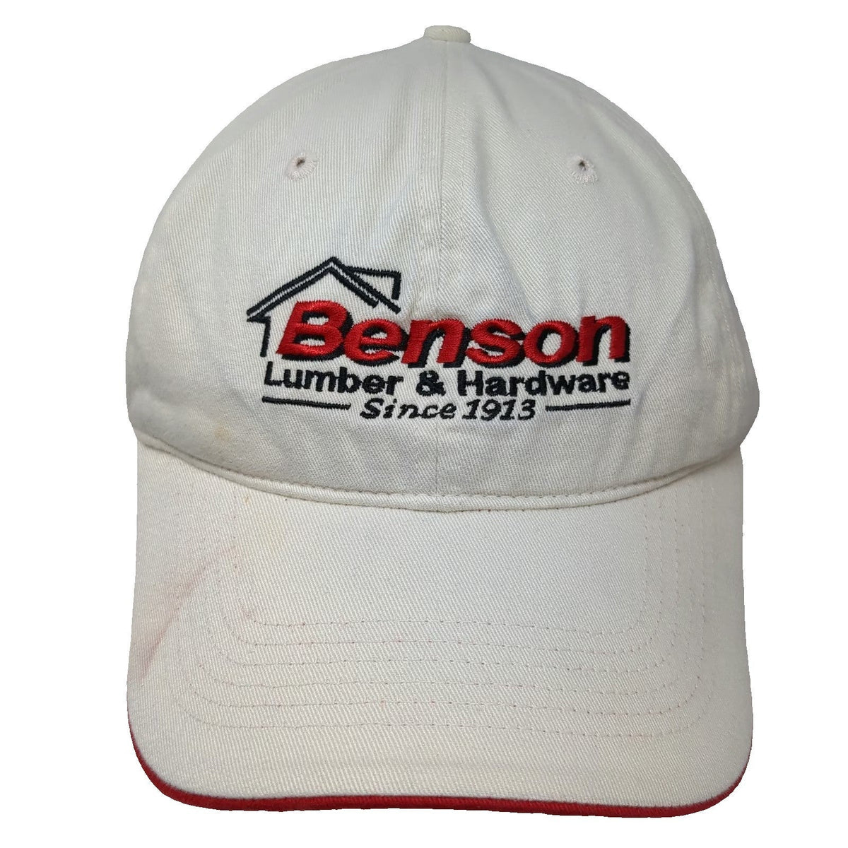 Pacific Headwear Baseball Cap White One Size Benson Lumber Hardware Cotton Hat