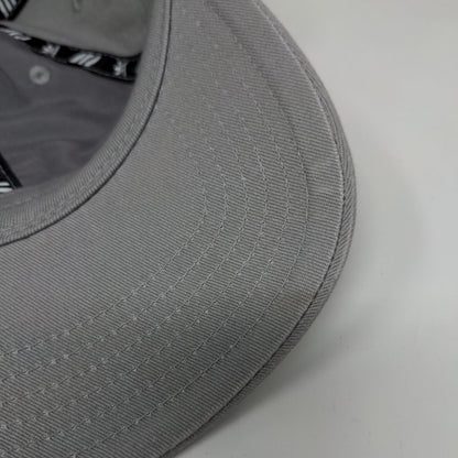 Adidas Trefoil Slideback Hat Gray OSFM Embroidered Solid Vent Holes