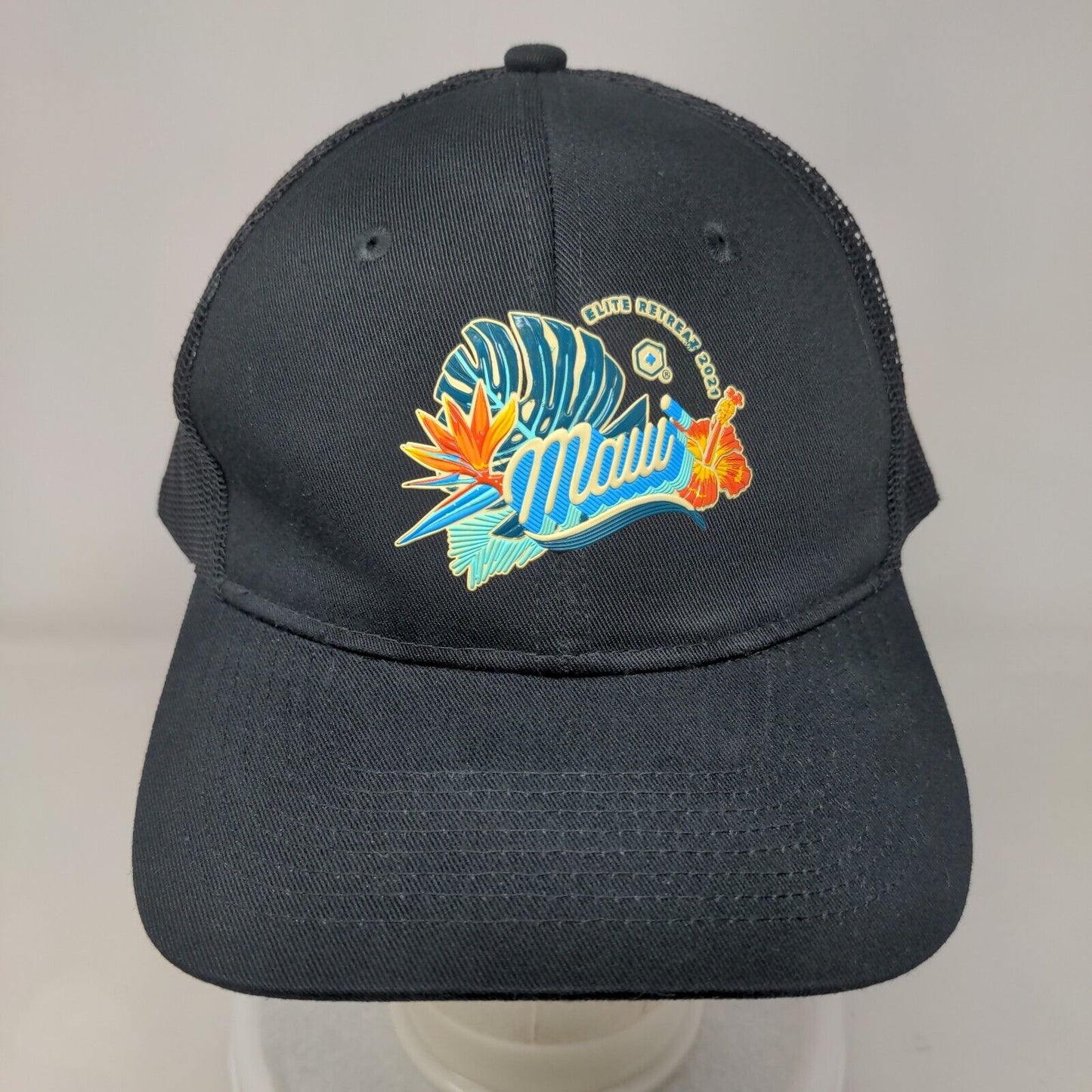 Maui Elite Retreat 2021 Snapback Trucker Hat Black OS Mesh Back Port Authority